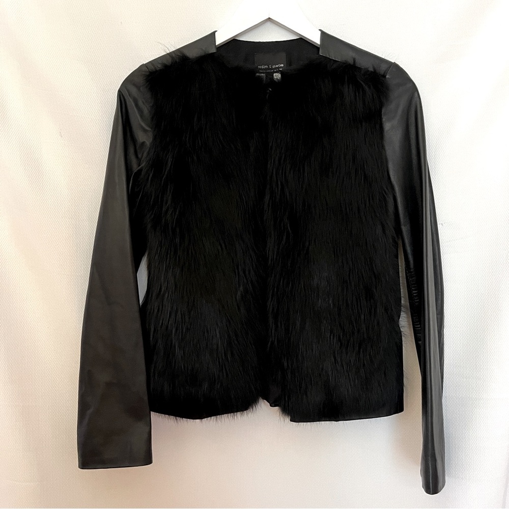Judith and Charles fur and leather jacket